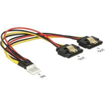 Floppy connector to 2x SATA 15Pin socket, Y-cable — Buy in Cyprus with Fast Delivery