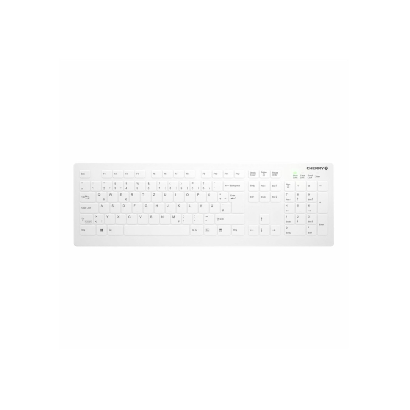 Cherry Medical Active Key - AK-C8112-FU1-W - Disinfectable Waterproof Wireless Full-Size White