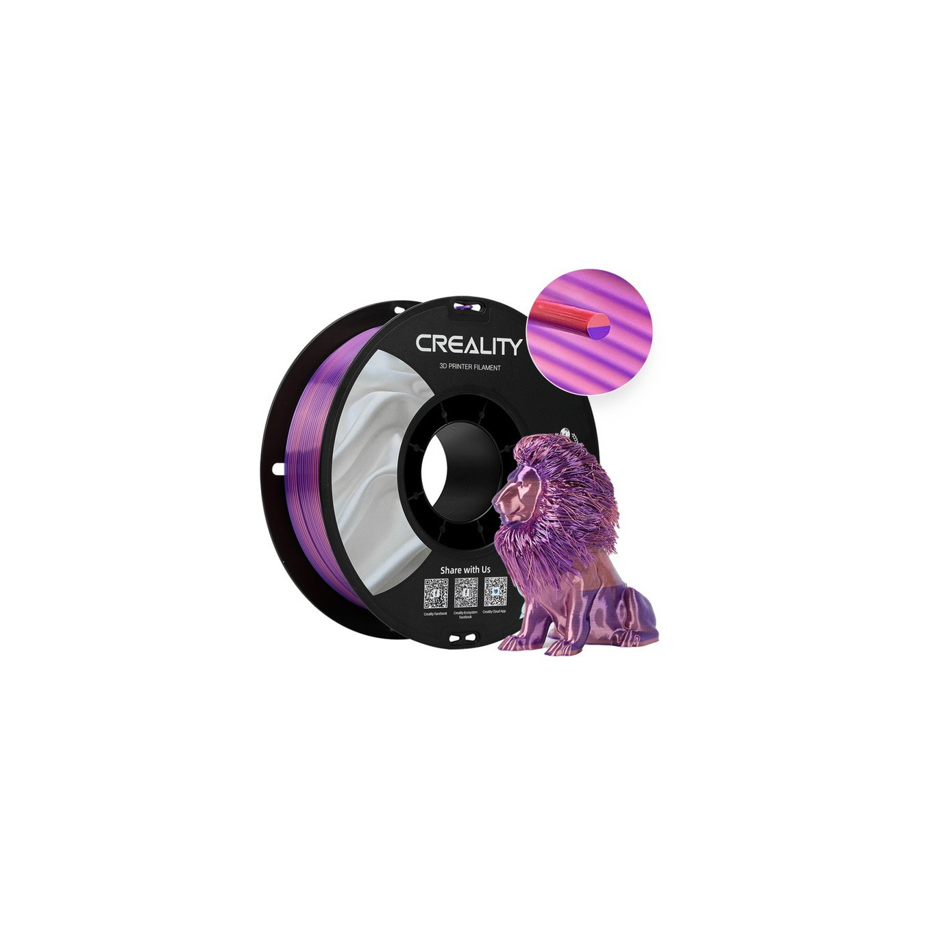 CR-Silk PLA Filament Rosa Lila, 3D-Filament — Buy in Cyprus with Fast Delivery