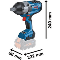 PRO cordless impact wrench BITURBO GDS 18V-1050 H Professional solo, 18Volt — Buy in Cyprus with Fast Delivery