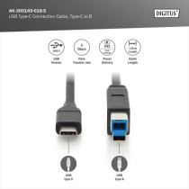USB 3.2 Gen 1 connection cable USB-C to USB-B — Buy in Cyprus with Fast Delivery