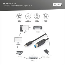 USB 3.2 Gen 1 connection cable USB-C to USB-B — Buy in Cyprus with Fast Delivery