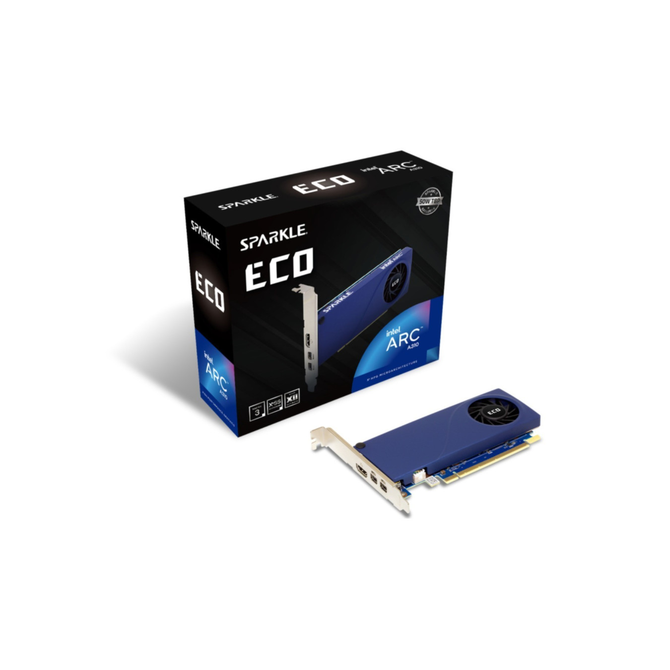 SPARKLE Intel Arc A310 - 4GB GDDR6, 1000 MHz, Blue/Black, PCIe 4.0 — Buy in Cyprus with Fast Delivery