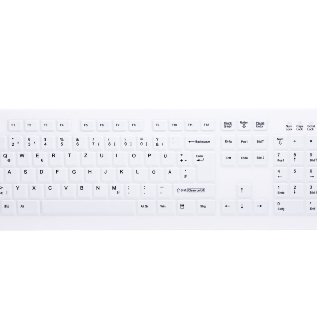 Cherry Medical Active Key AK-C8100 - Wireless RF 2.4GHz - German QWERTZ, White, Medical Silicone Membrane