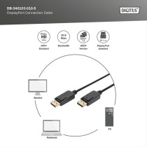 DisplayPort connection cable, Full HD 1080p — Buy in Cyprus with Fast Delivery
