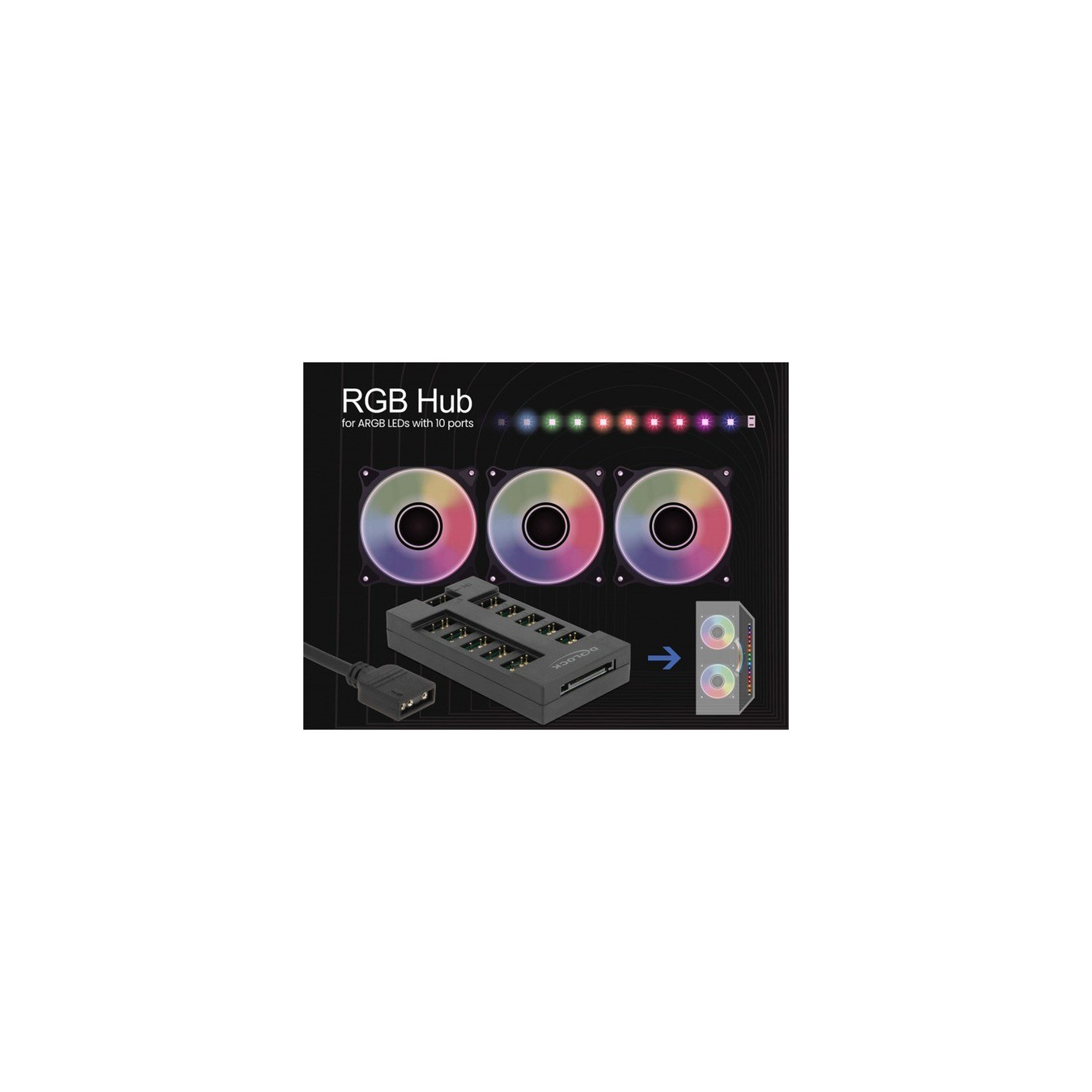 RGB hub for ARGB LEDs with 10 ports — Buy in Cyprus with Fast Delivery