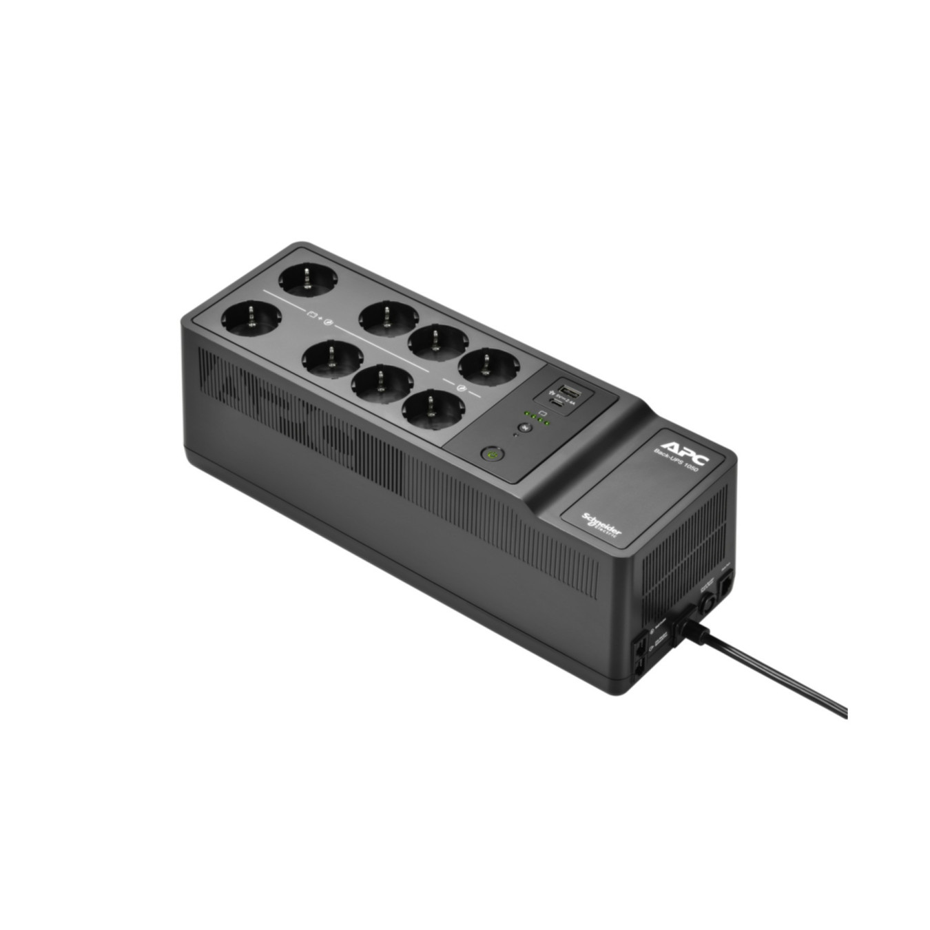 APC Back-UPS BE1050G2-GR - 1050VA (600W) UPS - 8 Outlets, USB-A & USB-C, 230V, Wall/Floor-Mount