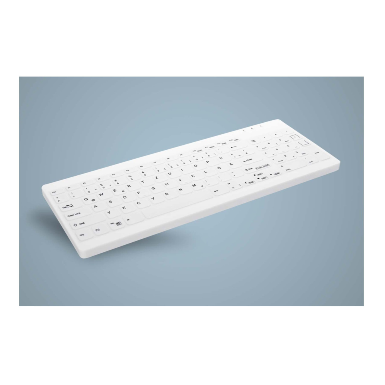 Cherry Medical Active Key AK-C7012 - Wired USB Medical Keyboard, White, German Layout, Backlit, Spill-Resistant