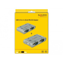 USB 2.0 adapter, USB-A connector to 4x serial RS-232 connector — Buy in Cyprus with Fast Delivery