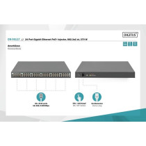 24-Port Ethernet PoE+ injektor 370W, Switch — Buy in Cyprus with Fast Delivery