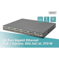 24-Port Ethernet PoE+ injektor 370W, Switch — Buy in Cyprus with Fast Delivery