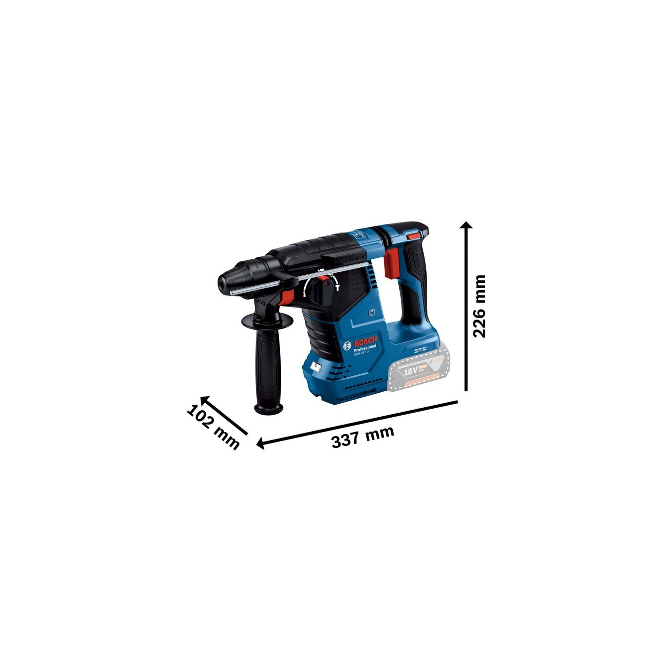 Cordless hammer drill GBH 18V-24 C Professional solo, 18 volts — Buy in Cyprus with Fast Delivery