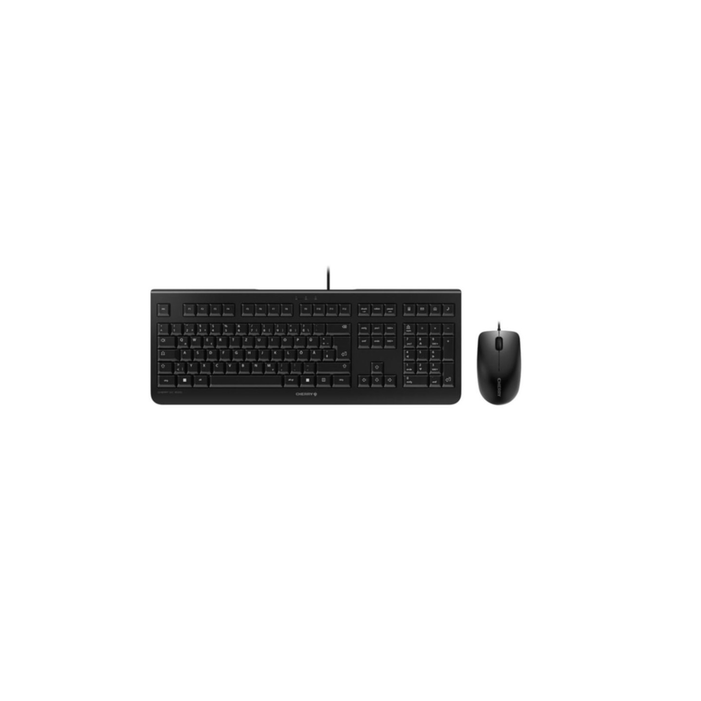 Cherry DC2000 Wired Keyboard & Mouse Combo - JD-0800DE-2 - Black, German QWERTZ (Boxed) — Buy in Cyprus with Fast Delivery