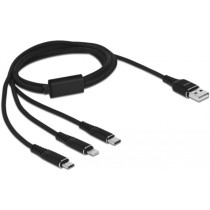 USB Ladekabel, USB-A Stecker to USB-C + Micro USB + Lightning Stecker — Buy in Cyprus with Fast Delivery