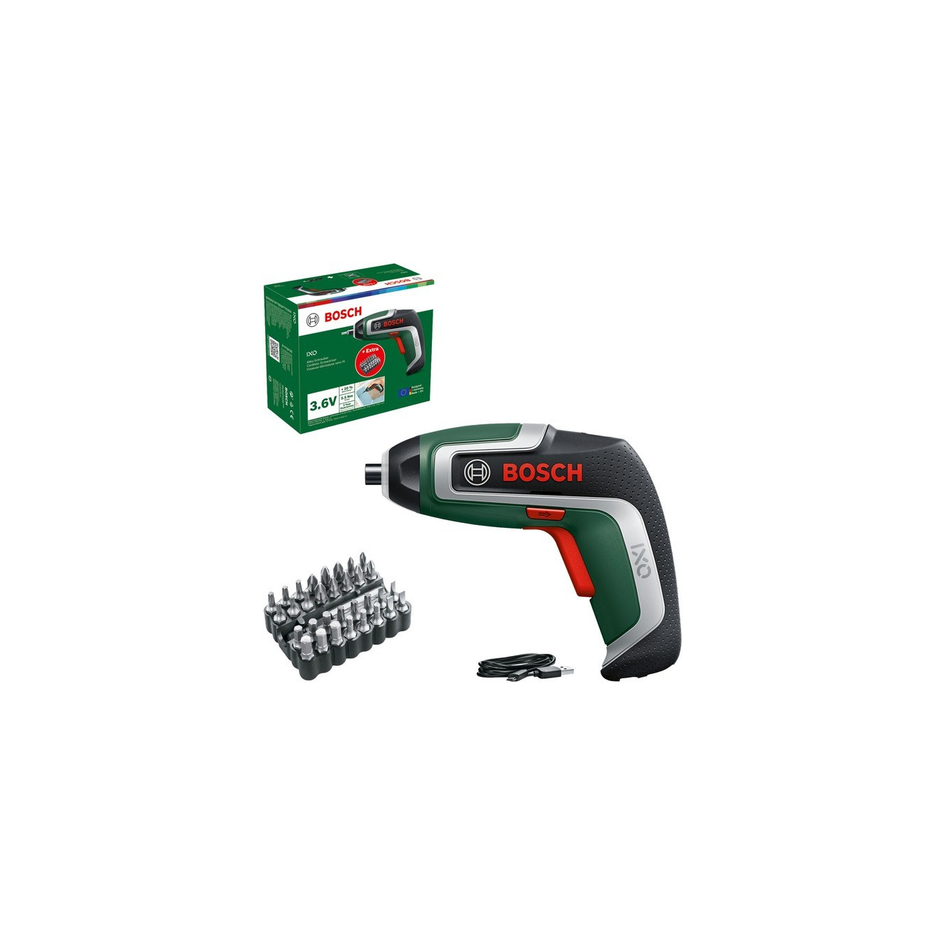 Cordless screwdriver IXO 7 bit set 3.6 volts — Buy in Cyprus with Fast Delivery