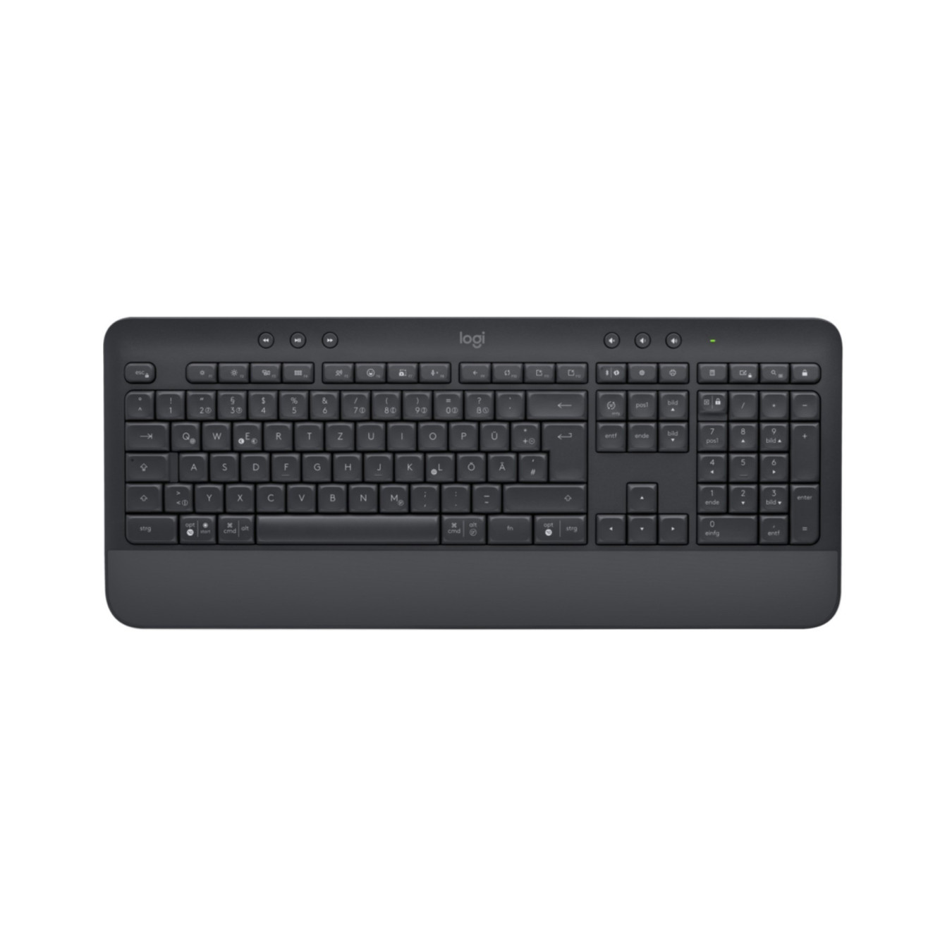 Logitech K650 Wireless Keyboard - 920-010913 - Graphite, German QWERTZ, Bluetooth 5.1, Full-size
