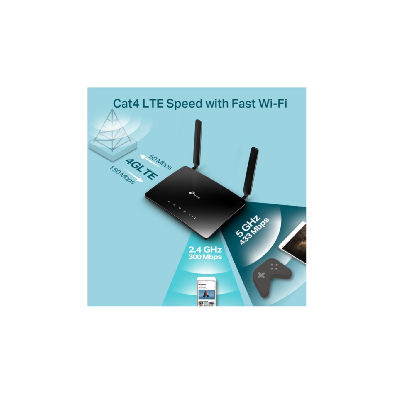 TP-Link Archer MR200 - Dual-Band 4G LTE Router - Wi-Fi 5, Nano-SIM Slot — Buy in Cyprus with Fast Delivery