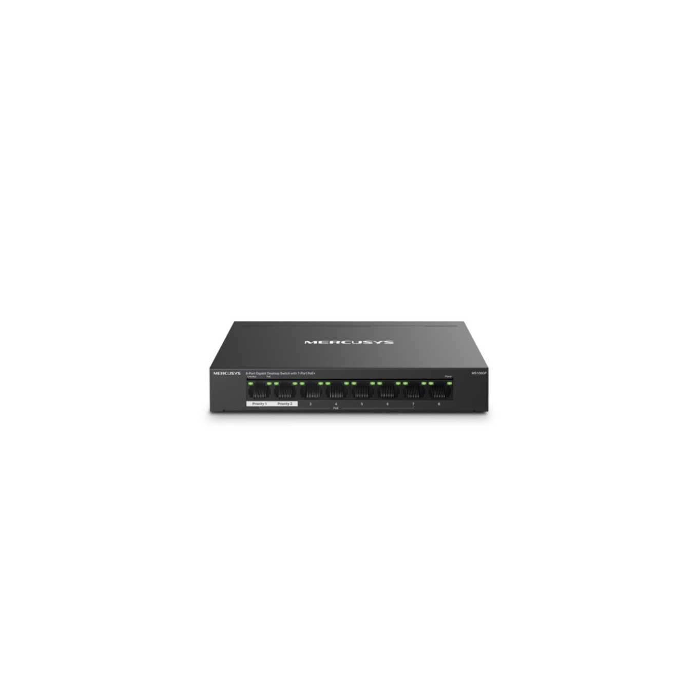 Mercusys MS108GP Switch - 8-Port Gigabit (10/100/1000) with 7x PoE+ (65W Budget) - Managed — Buy in Cyprus with Fast Delivery