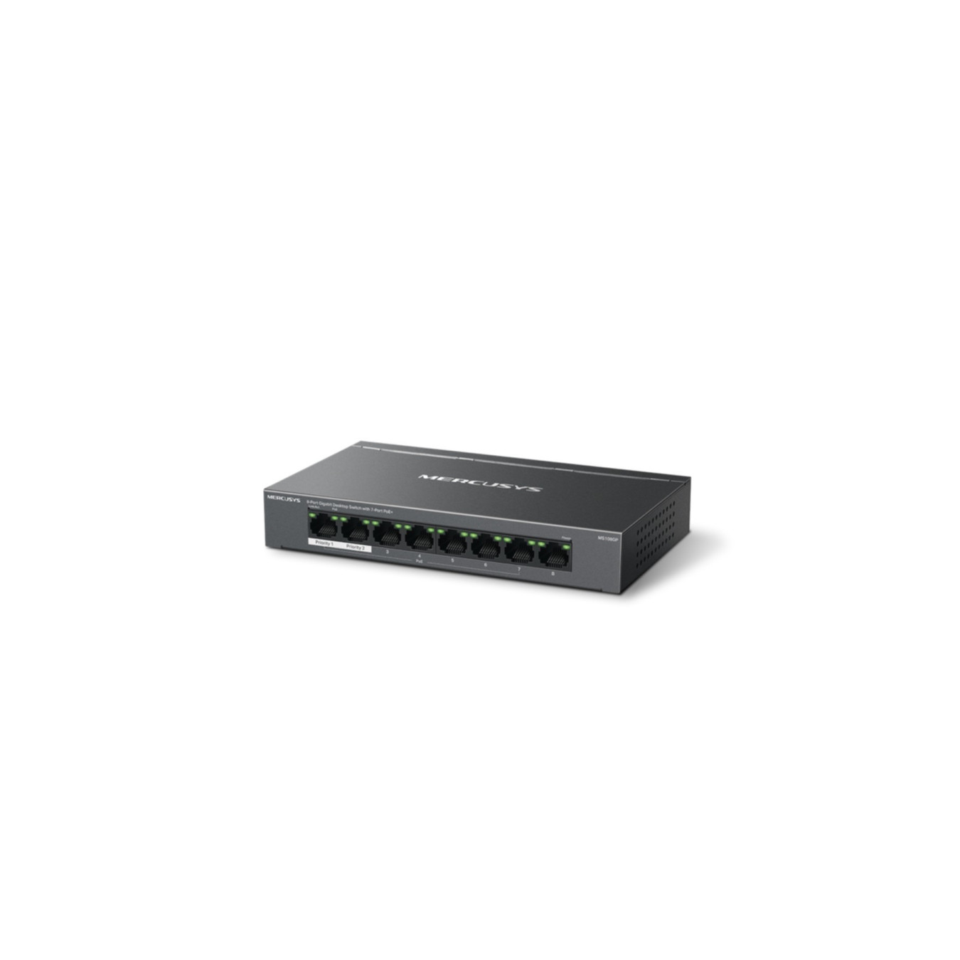 Mercusys MS108GP Switch - 8-Port Gigabit (10/100/1000) with 7x PoE+ (65W Budget) - Managed — Buy in Cyprus with Fast Delivery