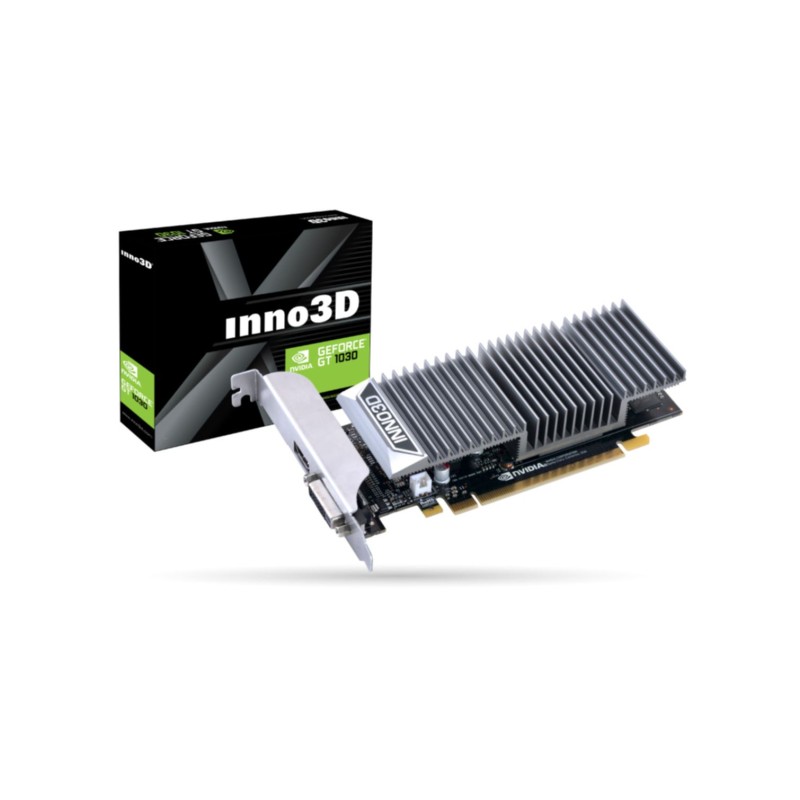 Buy Inno3D GeForce GT 1030 - 2GB GDDR5, 1468 MHz Boost, Passive 0dB, HDMI & DVI, 4K in Cyprus, Nicosia, Limassol, Larnaka, Pafos