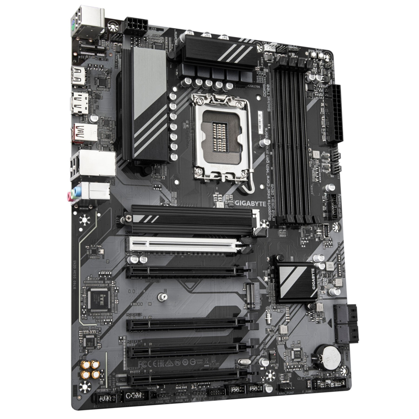 GIGABYTE GA-B760 DS3H GEN5 (LGA1700) - ATX Intel B760 Motherboard, DDR5, 4 DIMM, 256GB Max, PCIe 5.0