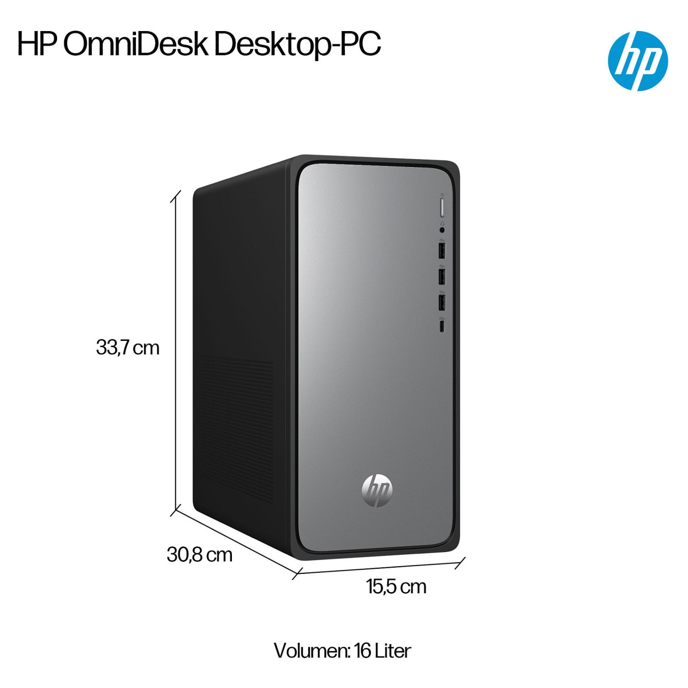 HP OmniDesk Desktop M02-0052ng i5-14400 16GB 512GB SSD Win11 — Buy in Cyprus with Fast Delivery