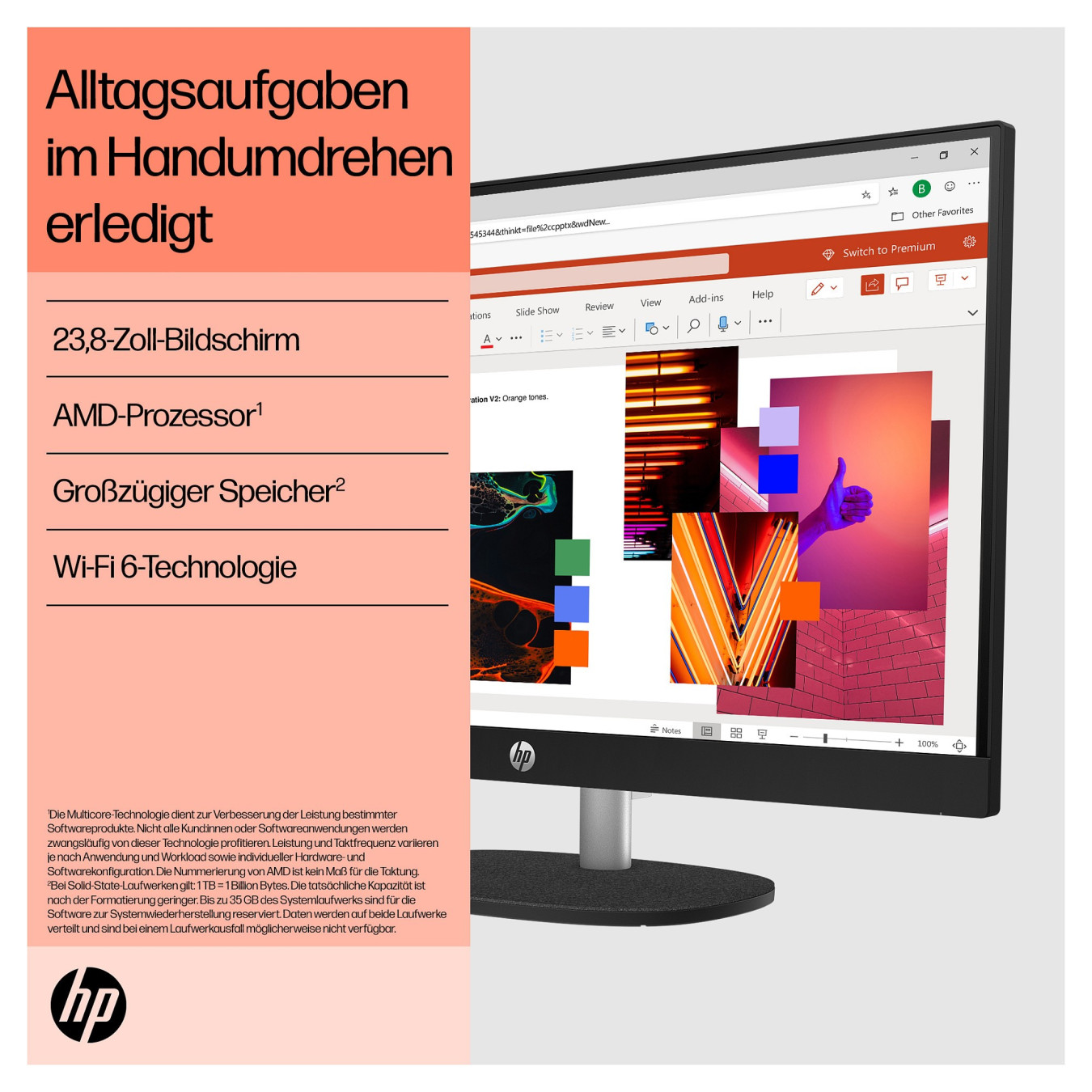 HP 23.8' FHD IPS All-in-One R5-7520U 8GB 512GB SSD Win11 24-cr0400ng — Buy in Cyprus with Fast Delivery