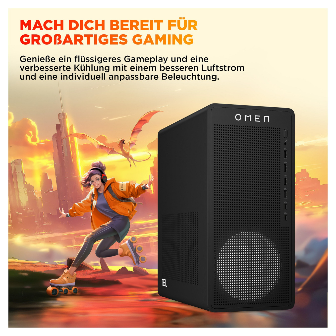 HP OMEN 16L TG03-0450ng Gaming Desktop R5-8400F 16GB 512GB SSD RTX 5060 nOS — Buy in Cyprus with Fast Delivery