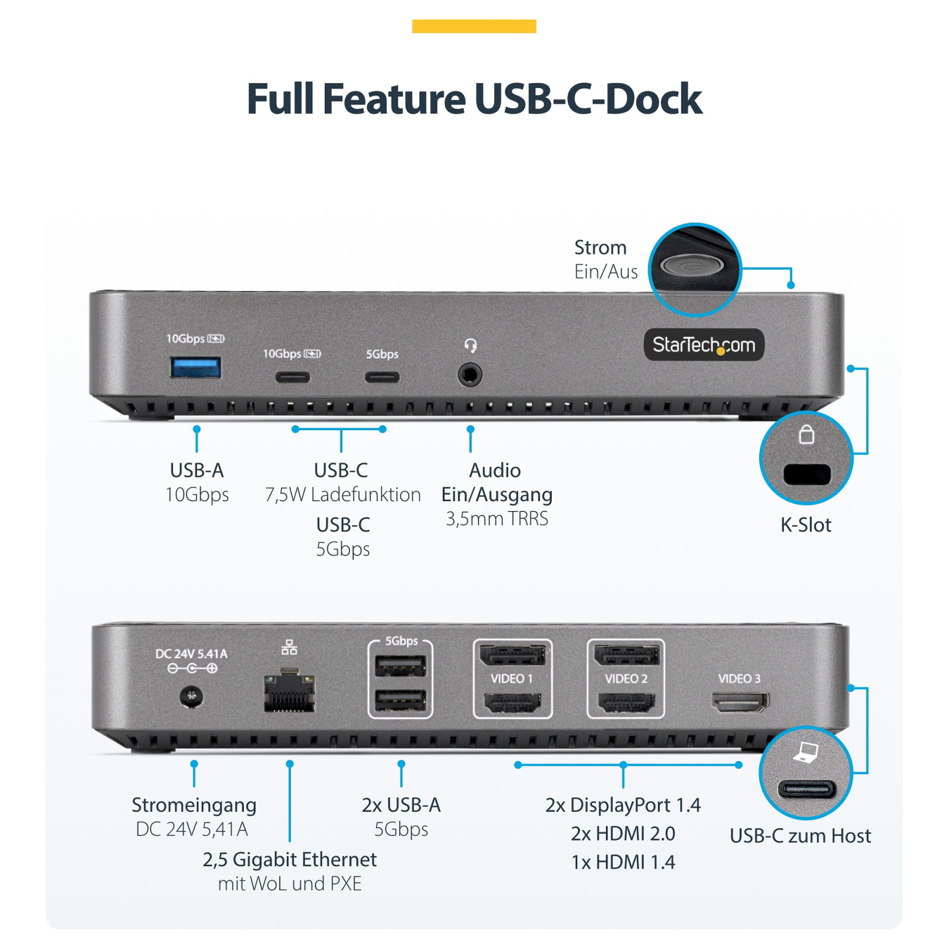 D StarTech TRIPLE MONITOR DOCKING STATION — Buy in Cyprus with Fast Delivery