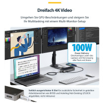 D StarTech TRIPLE MONITOR DOCKING STATION — Buy in Cyprus with Fast Delivery