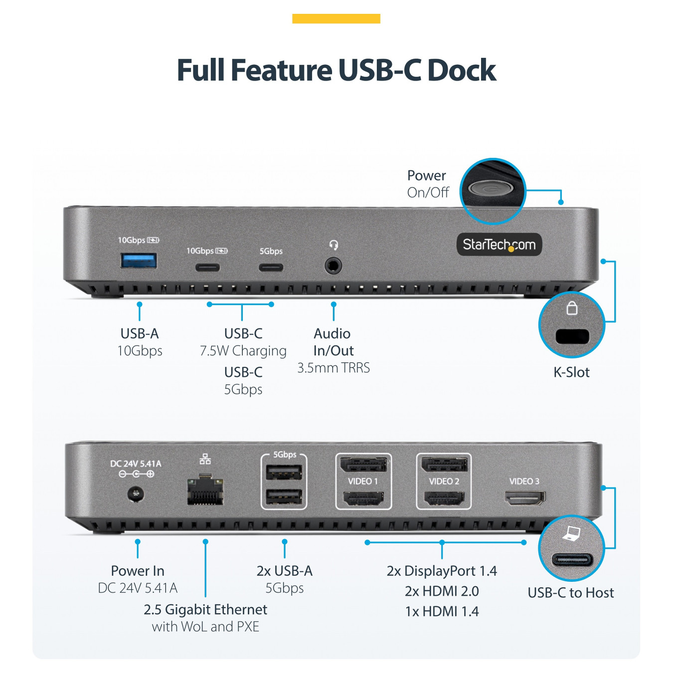 D StarTech TRIPLE MONITOR DOCKING STATION — Buy in Cyprus with Fast Delivery