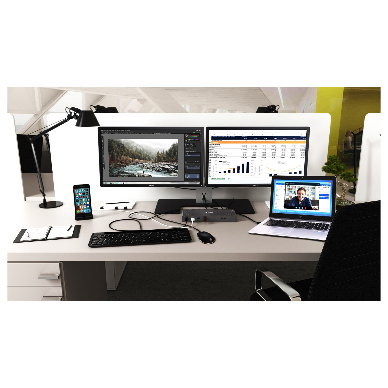 D I-Tec USB 3.0 USB-C 5K Universal Dual Docking Station — Buy in Cyprus with Fast Delivery