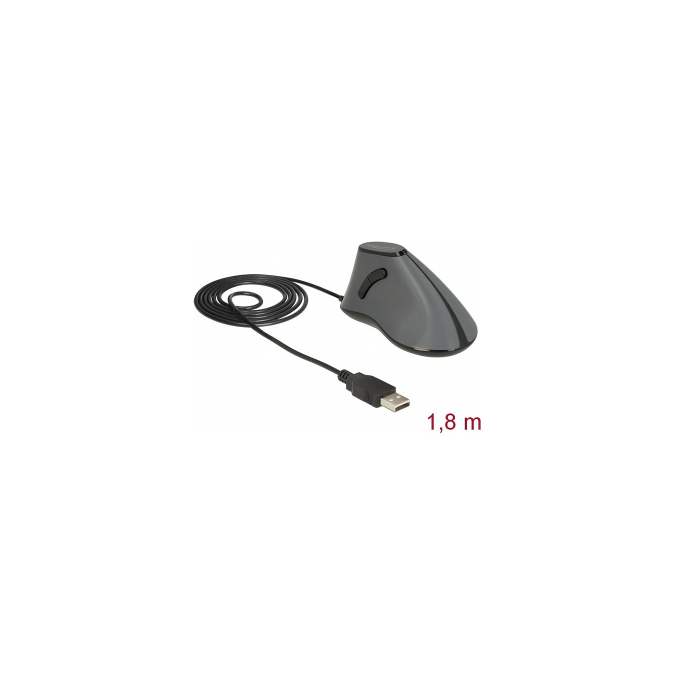 DELOCK ergonom. Maus vertikal optisch 5-Tasten + 1.8m Kabel — Buy in Cyprus with Fast Delivery