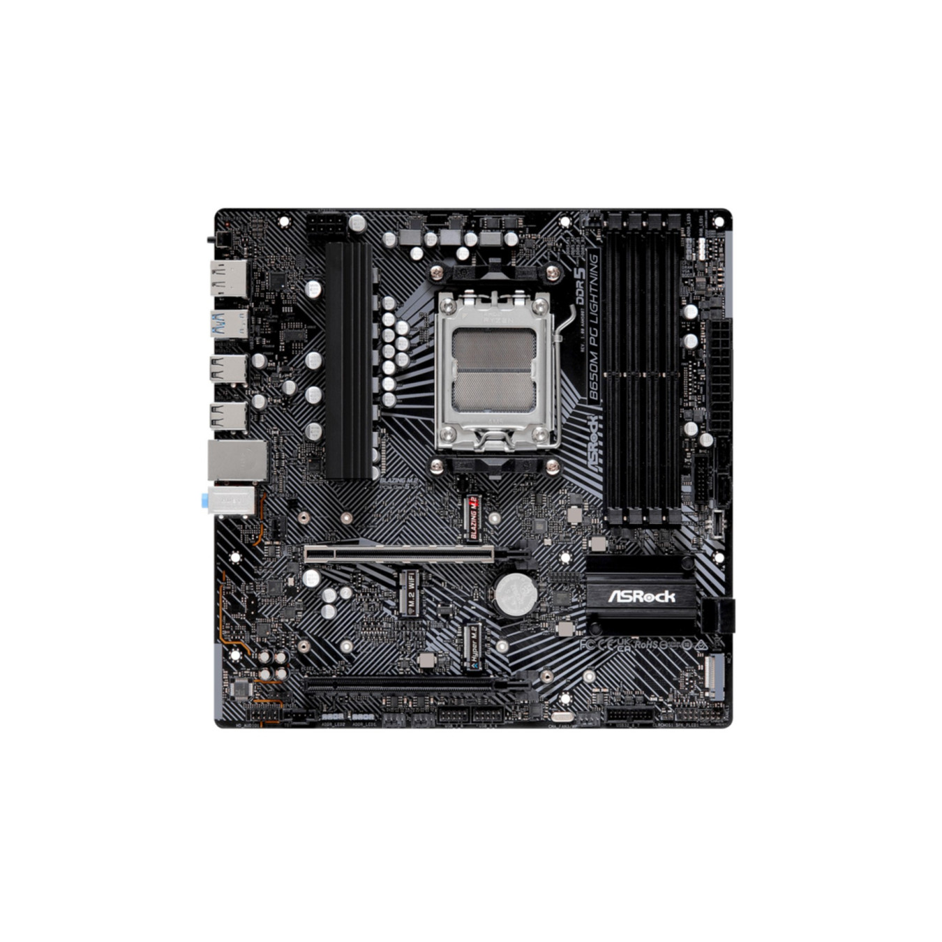 ASRock B650M Phantom Gaming Lightning - AM5 DDR5 Micro-ATX Motherboard, 192GB Max — Buy in Cyprus with Fast Delivery