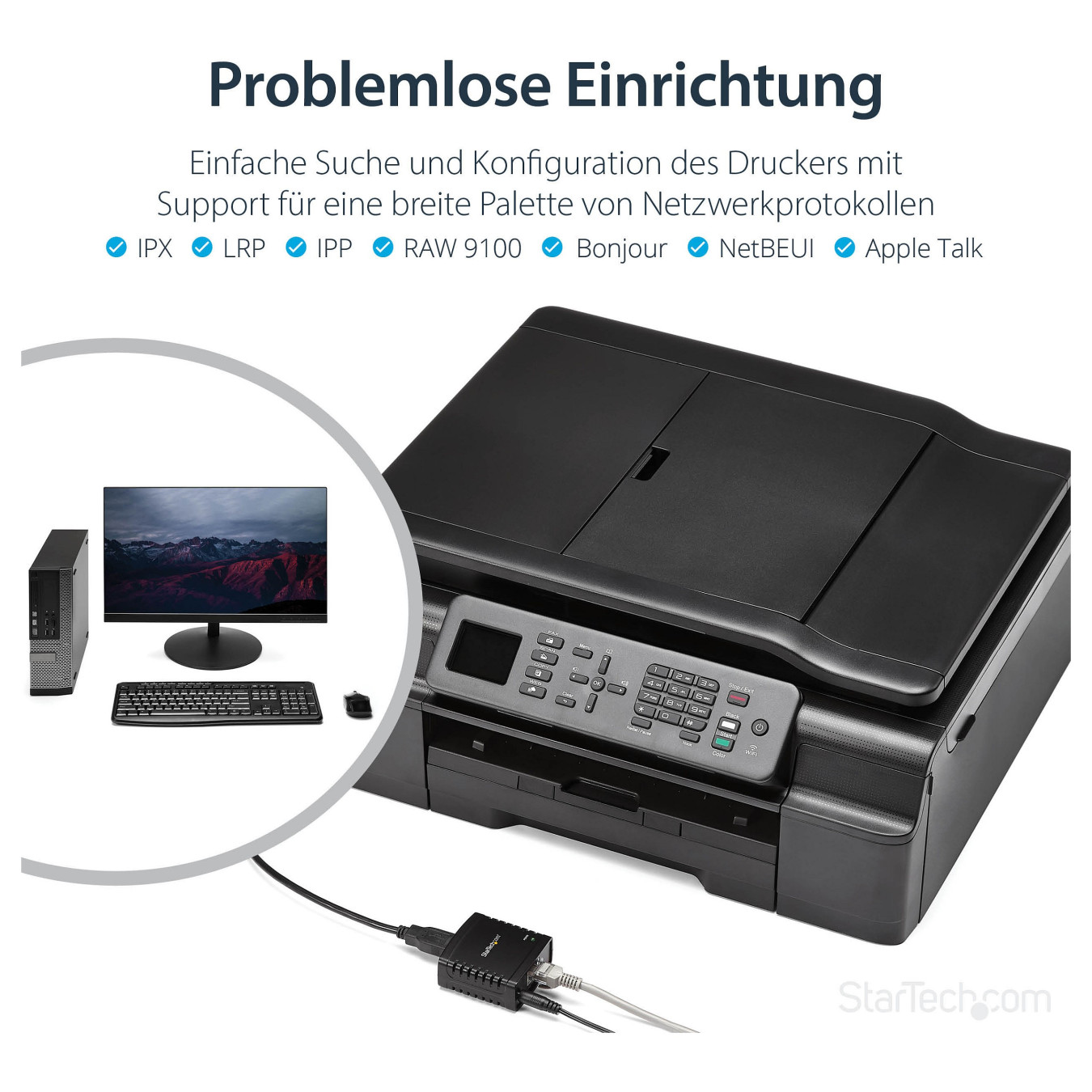 USB Network LPR print Server 10 100Mbps — Buy in Cyprus with Fast Delivery