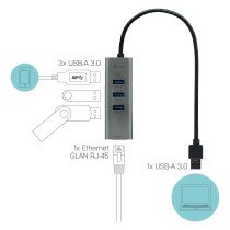 HUB USB3.0 to USB3.0 3-Port space-grey — Buy in Cyprus with Fast Delivery
