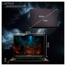 Captiva Notebook Highend Gaming I95-052GE 16' WQXGA Core i7-14650HX 32GB 1TB SSD RTX5070 Win 11
