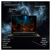 Captiva Notebook Highend Gaming I95-052GE 16' WQXGA Core i7-14650HX 32GB 1TB SSD RTX5070 Win 11