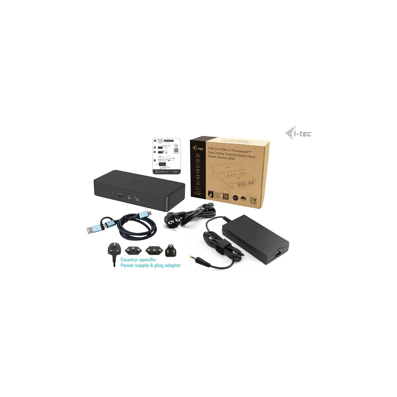 i-tec USB-C Thunderbolt 3 Dual 4K Docking Station – 2x 4K@60Hz, 100W PD | Armenius Store