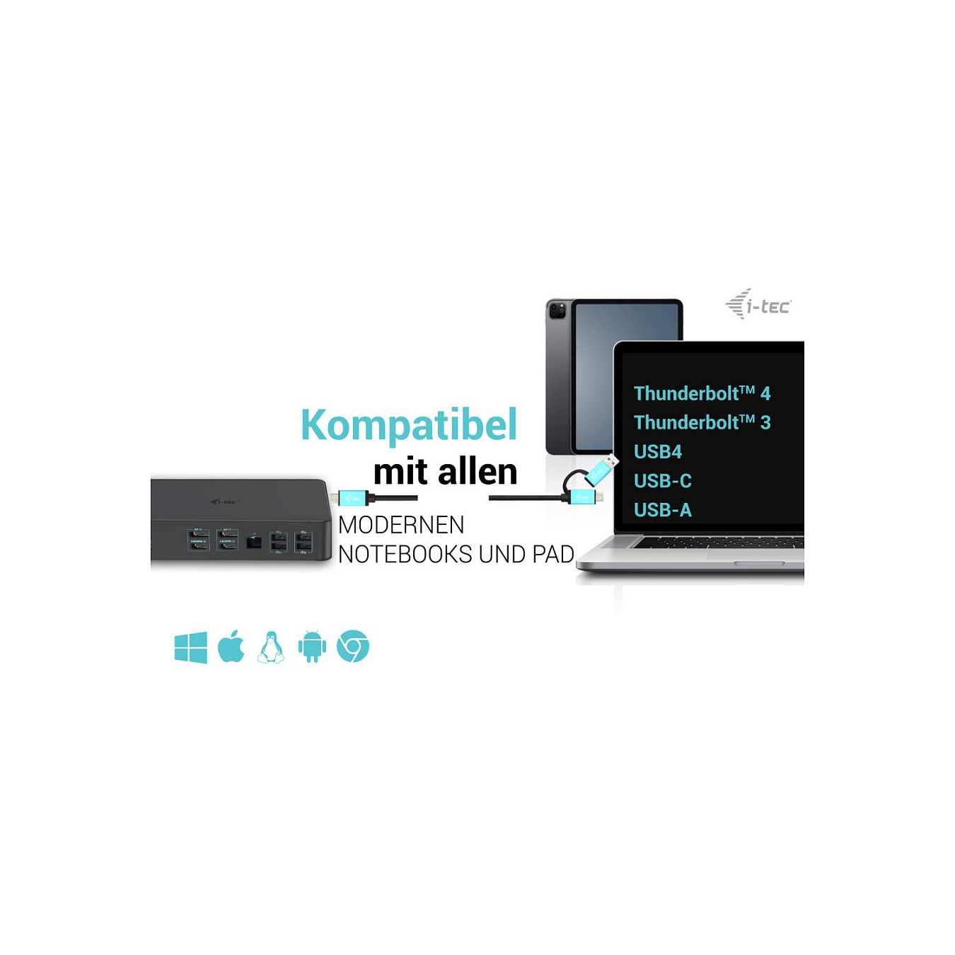 i-tec USB-C Thunderbolt 3 Dual 4K Docking Station – 2x 4K@60Hz, 100W PD | Armenius Store