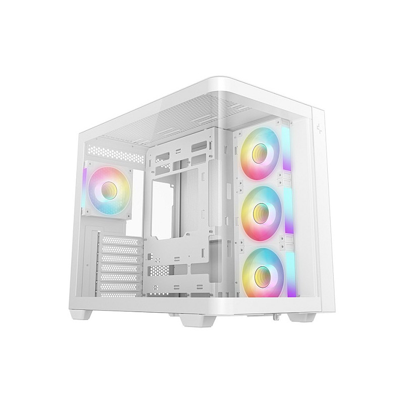 DeepCool CG530U 4F WH ATX Curved Glass Panoramic Case White - R-CG530U4FWH (Boxed) — Buy in Cyprus with Fast Delivery