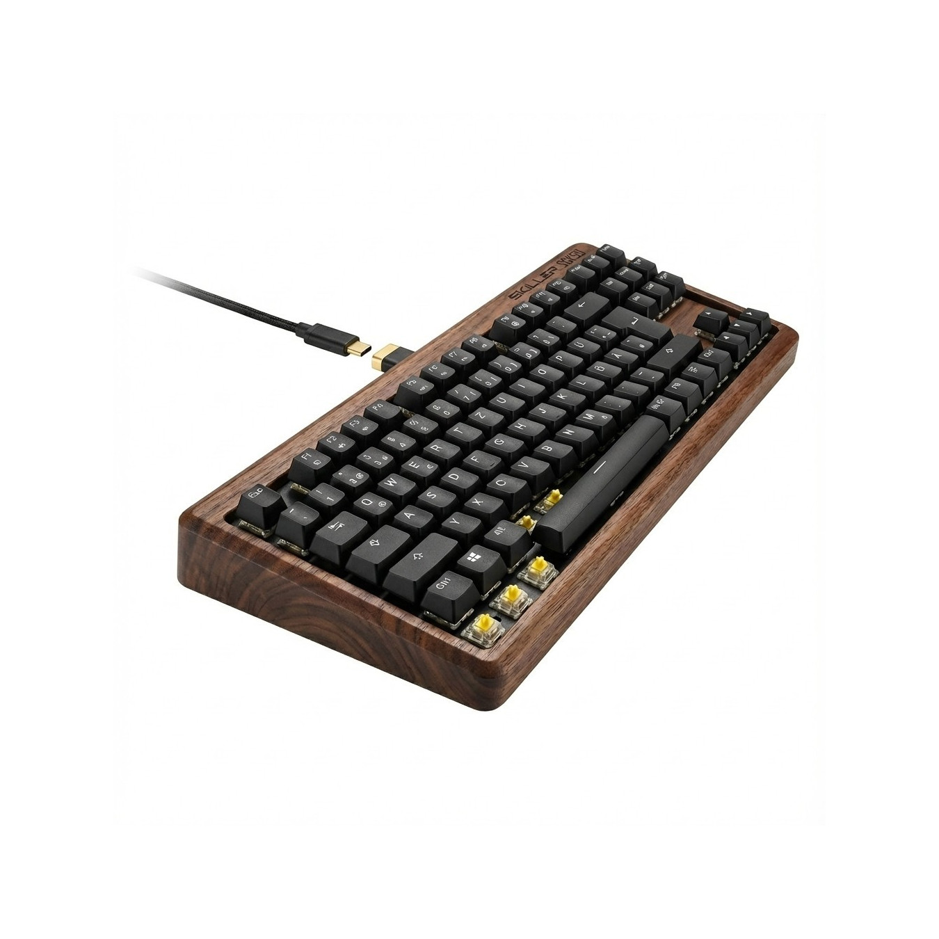 SKILLER SGK50 S3 Wood PBT(holz schwarz. IT-Layout. Gateron G Pro 3.0 Yellow) — Buy in Cyprus with Fast Delivery