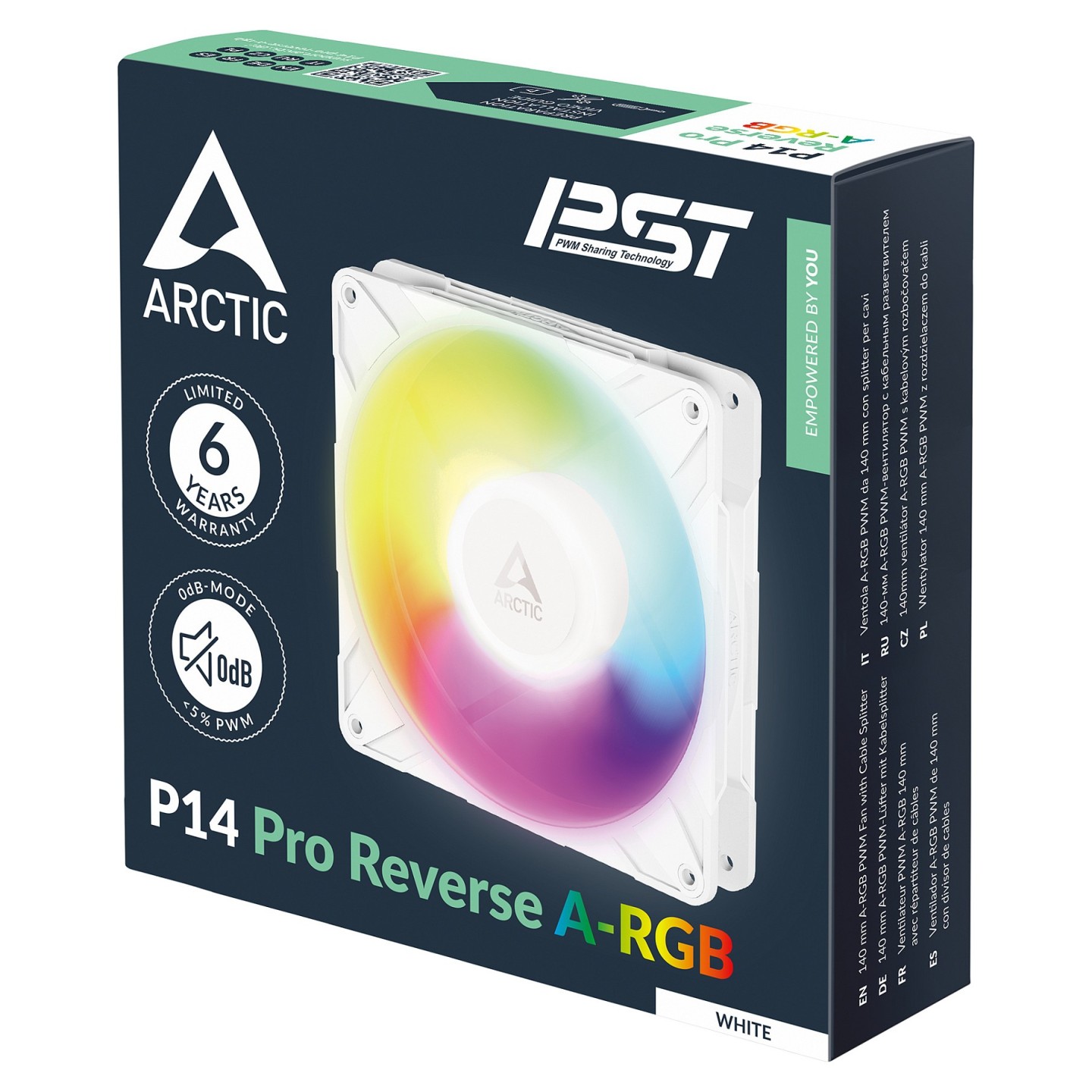 ARCTIC P14 Pro Reverse A-RGB PWM 140mm Fan 3-Pack White (Boxed) — Buy in Cyprus with Fast Delivery