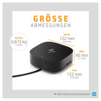 D HP USB-C G5 Essential Dock 120W Schwarz — Buy in Cyprus with Fast Delivery
