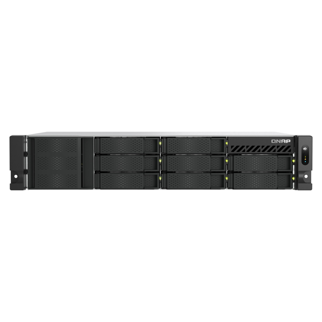 QNAP TS-855eU-8G NAS Server - 8-Bay 2U Rack, Intel Atom C5125 2.8GHz, 8GB DDR4, 2x2.5GbE, 2x M.2, Black