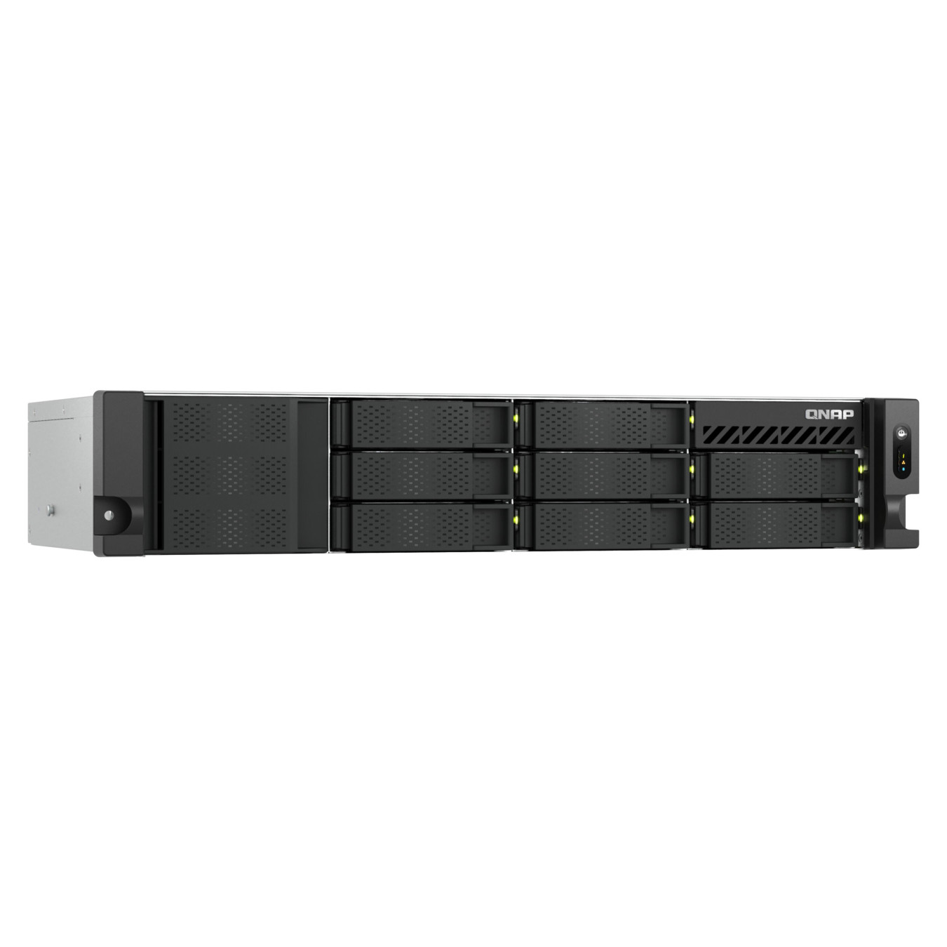 QNAP TS-855eU-8G NAS Server - 8-Bay 2U Rack, Intel Atom C5125 2.8GHz, 8GB DDR4, 2x2.5GbE, 2x M.2, Black