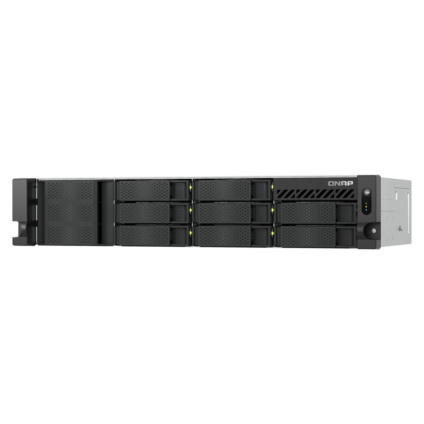 QNAP TS-855eU-8G NAS Server - 8-Bay 2U Rack, Intel Atom C5125 2.8GHz, 8GB DDR4, 2x2.5GbE, 2x M.2, Black