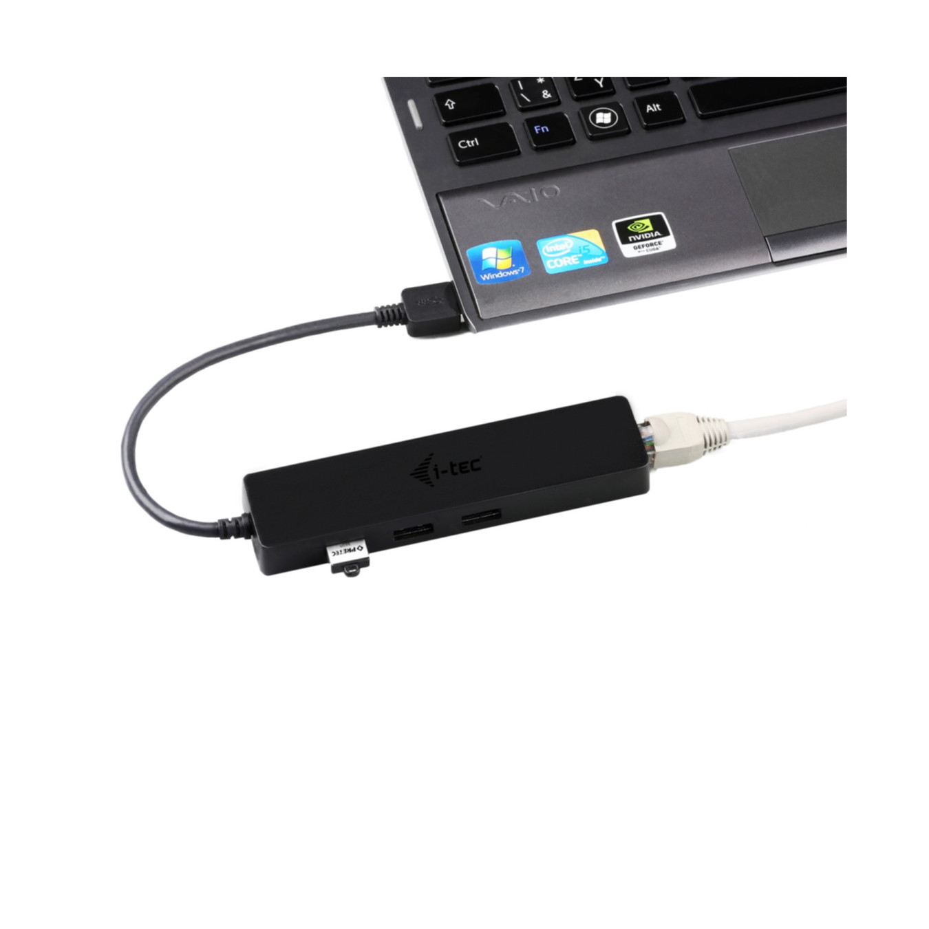 i-tec USB-C Slim Hub - 3-Port with Gigabit Ethernet Adapter - Compact Aluminum USB-C Adapter