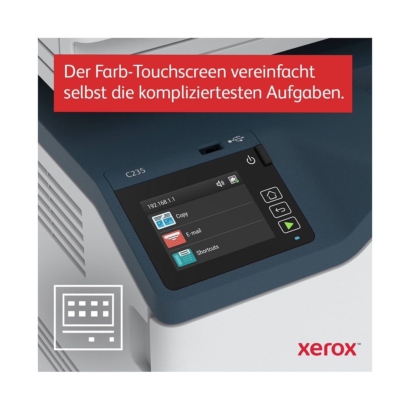 FL Xerox C235 Farblaserdrucker 4in1 A4 22 S. Min. LAN WLAN ADF Duplex — Buy in Cyprus with Fast Delivery
