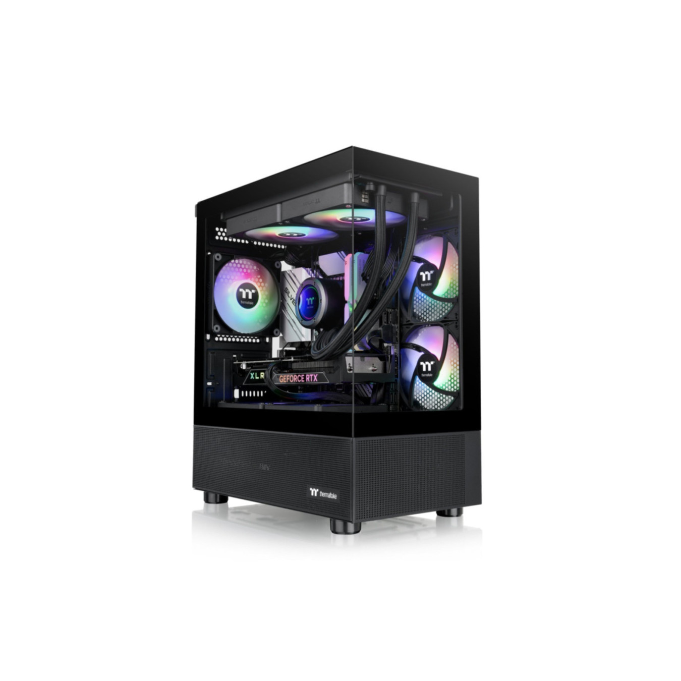 Thermaltake View 170 TG ARGB - Micro-ATX/Mini-ITX Micro Tower Case, Black, Tempered Glass, ARGB Fans